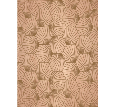 Papier peint salon lignes hexagonales marron - TenStickers