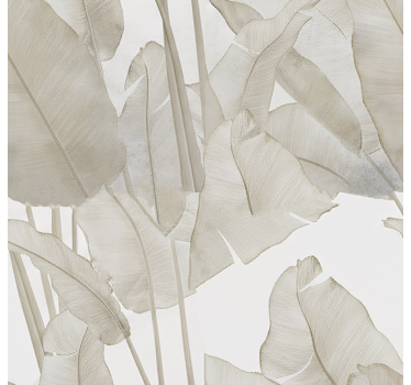 Papier peint salon feuille de banane beige - TenStickers
