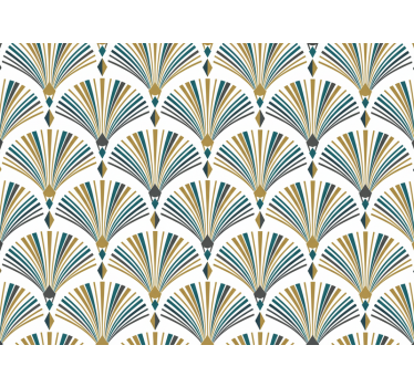 Papier peint salon motif vintage gatsby fan - TenStickers