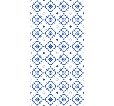 Papier peint classique carrelage bleu - TenStickers
