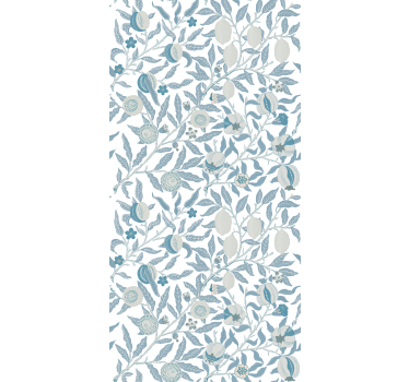 Papier peint classique fleurs bleues style victorien - TenStickers