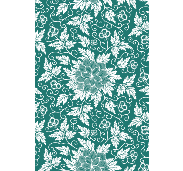 Papier peint salon ornement floral vintage - TenStickers