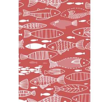 Papier peint salon de nombreux poissons sous la mer - TenStickers