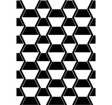 Papier peint salon hexagones noir et blanc cosmopolite - TenStickers