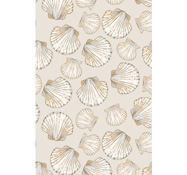 Papier peint salon motif coquillage - TenStickers