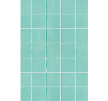 Papier peint salon surface carrelée turquoise - TenStickers