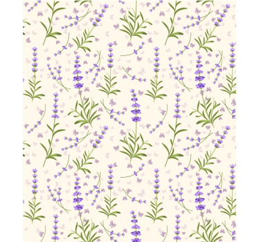 Papier peint salon motif floral lavande - TenStickers