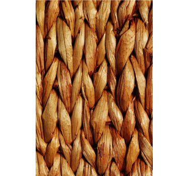 Papier peint salon tapis en jute tressé - TenStickers