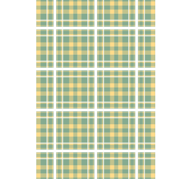 Papier peint salon motif carreaux textile - TenStickers