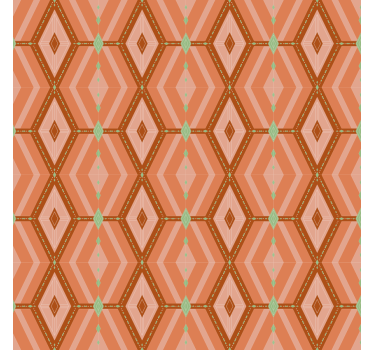 Papier peint salon motif hexagonal géométrique - TenStickers