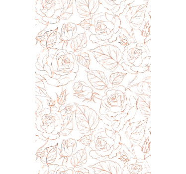 Papier peint salon motifs roses délicats - TenStickers
