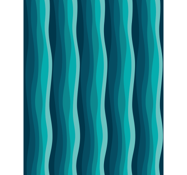 Papier peint salon motif ondulé bleu - TenStickers