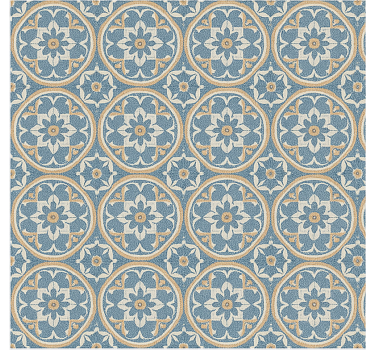Papier peint salon azulejo style mat - TenStickers