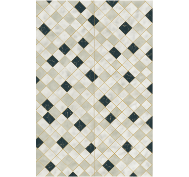Papier peint salon carreaux de ciment tons gris - TenStickers