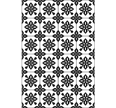 Papier peint salon mosaïque noir et blanc - TenStickers