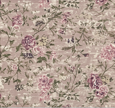 Papier peint salon floral vintage violet - TenStickers