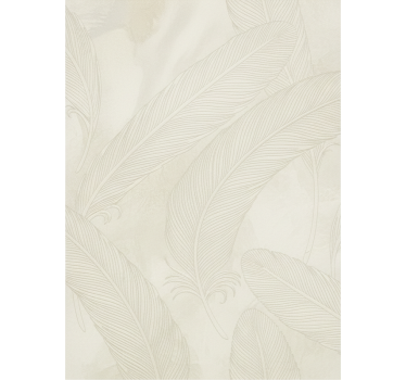 Papier peint salon plume en relief - TenStickers