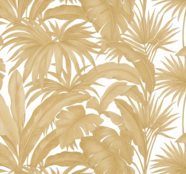 Papier peint salon palme dorée - TenStickers