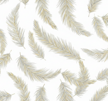 Papier peint salon plume grise flottante - TenStickers