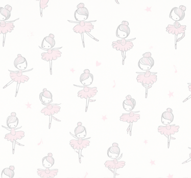 Papier peint salon ballerine mignonne - TenStickers