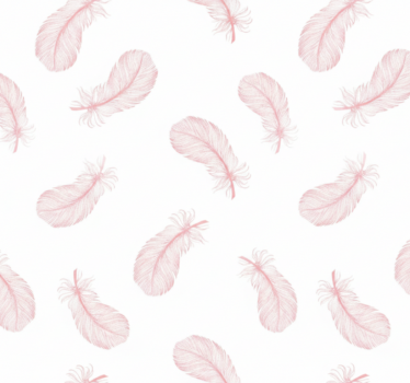 Papier peint salon motif plumes roses - TenStickers