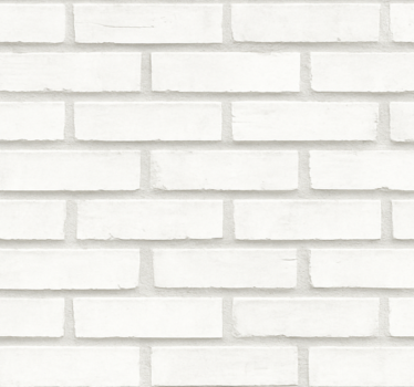 Papier peint salon design brique blanche - TenStickers