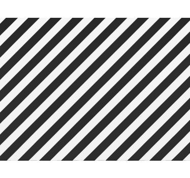 Papier peint salon rayures noires et blanches classiques - TenStickers