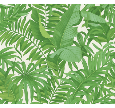 Papier peint salon feuilles tropicales - TenStickers