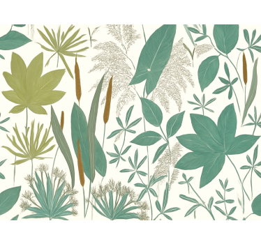 Papier peint salon jungle tropicale - TenStickers