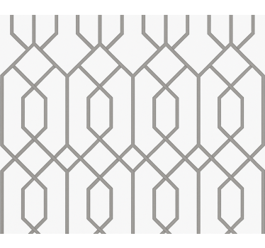 Papier peint salon géométrique gris - TenStickers