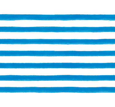Papier peint ligne horizontale barres aquarelle bleue - TenStickers