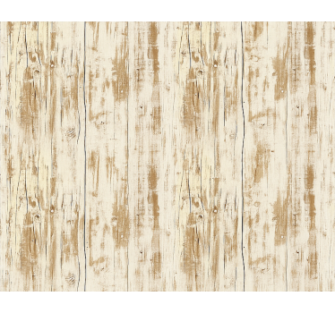 Papier peint salon planches en bois blanchi - TenStickers