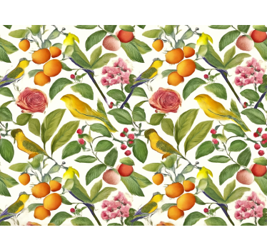 Papier peint salon motif jungle exotique - TenStickers