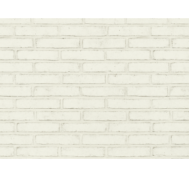 Papier peint salon briques vintage blanches - TenStickers