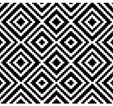Papier peint salon design carré noir et blanc - TenStickers