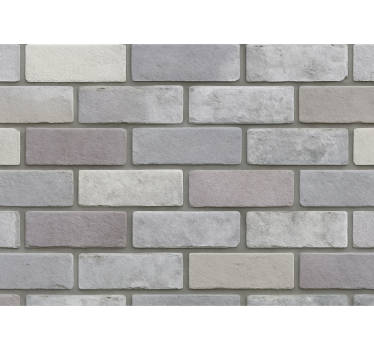 Papier peint salon briques gris clair - TenStickers