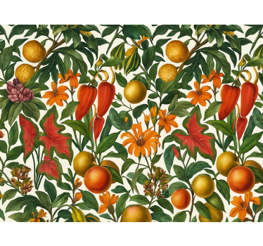 Papier peint salon motif exotique coloré - TenStickers