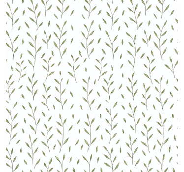 Papier peint salon motif petites feuilles vertes - TenStickers