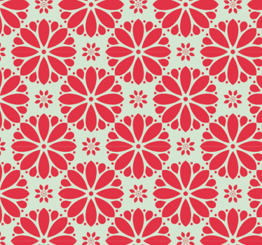 Papier peint décoratif  géométrie florale - TenStickers