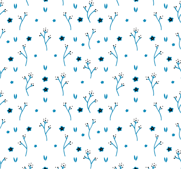 Papier peint nature petites fleurs bleu clair - TenStickers