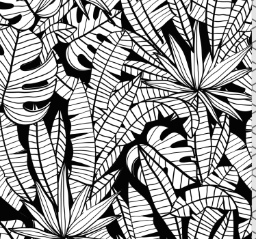 Tapisserie jungle feuilles tropicales - TenStickers