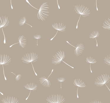 Papier peint illustration de pissenlits blancs - TenStickers