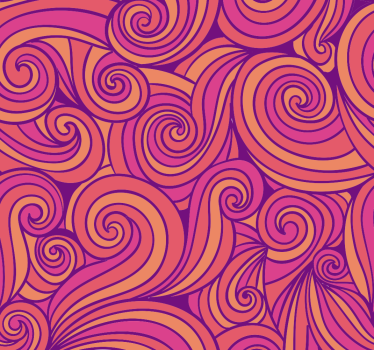 Papier peint salon coucher de soleil ondulé - TenStickers