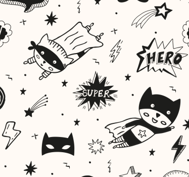 Papier peint chambre enfant super-héro - TenStickers