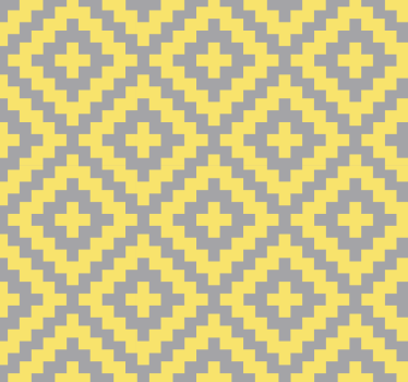 Tapisserie triangle gris et jaune - TenStickers