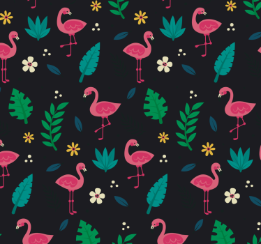 Papier peint animaux motif flamant rose - TenStickers