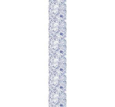 Papier peint salon motif de carreaux floraux - TenStickers