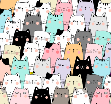 Papier peint chambre ado motif chats - TenStickers