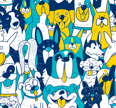 Papier peint chiens motif - TenStickers