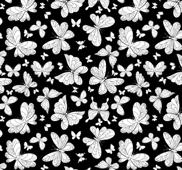 Tapisserie papillon Papillons noirs - TenStickers